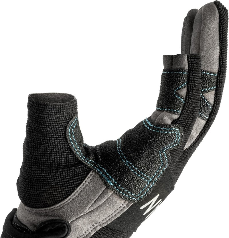 KWAN 3-Finger Sailing Gloves for Boating, Kayaking, Paddling and Water Skiing, Two-Finger Cut Design, Triple-Layer Reinforcement, Elastic and Comfortable Fit Suitable for Men, Women and Teenagers - Image 2
